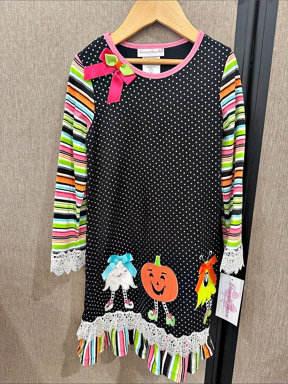 Bonnie Jean Girls' Polka Dot Halloween Dress Size 6 NWT